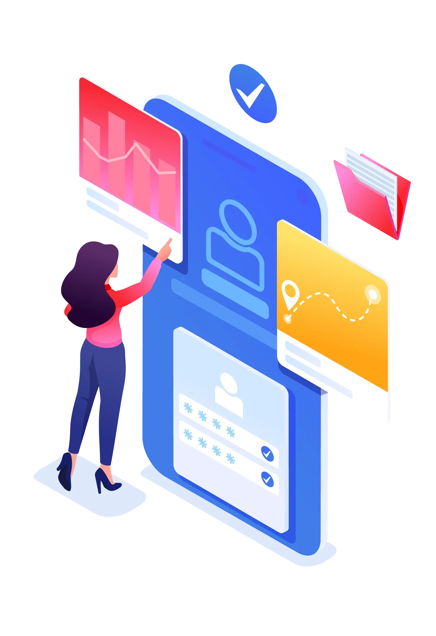 Illustration of a connected care management platform